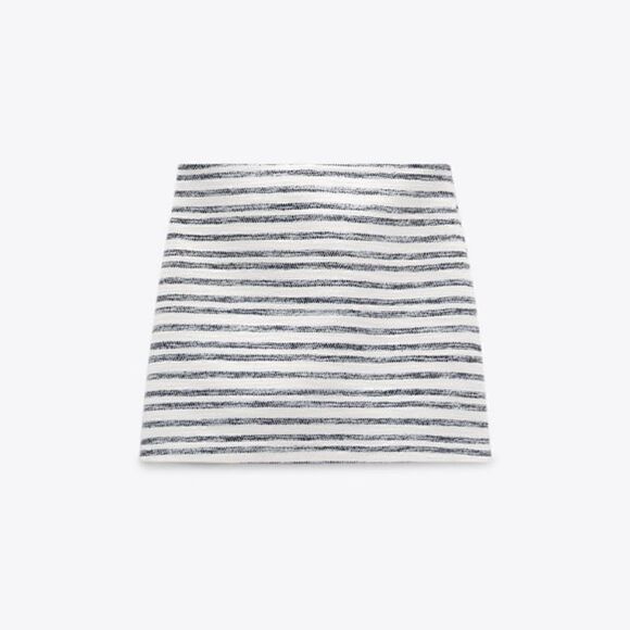 ZARA GOLD BUTTON TEXTURED SKIRT Blue - Picture 8 of 10